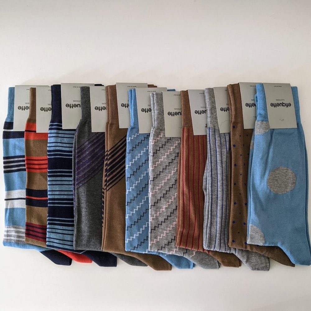 etiquette clothiers, US 8-12, Men dress socks